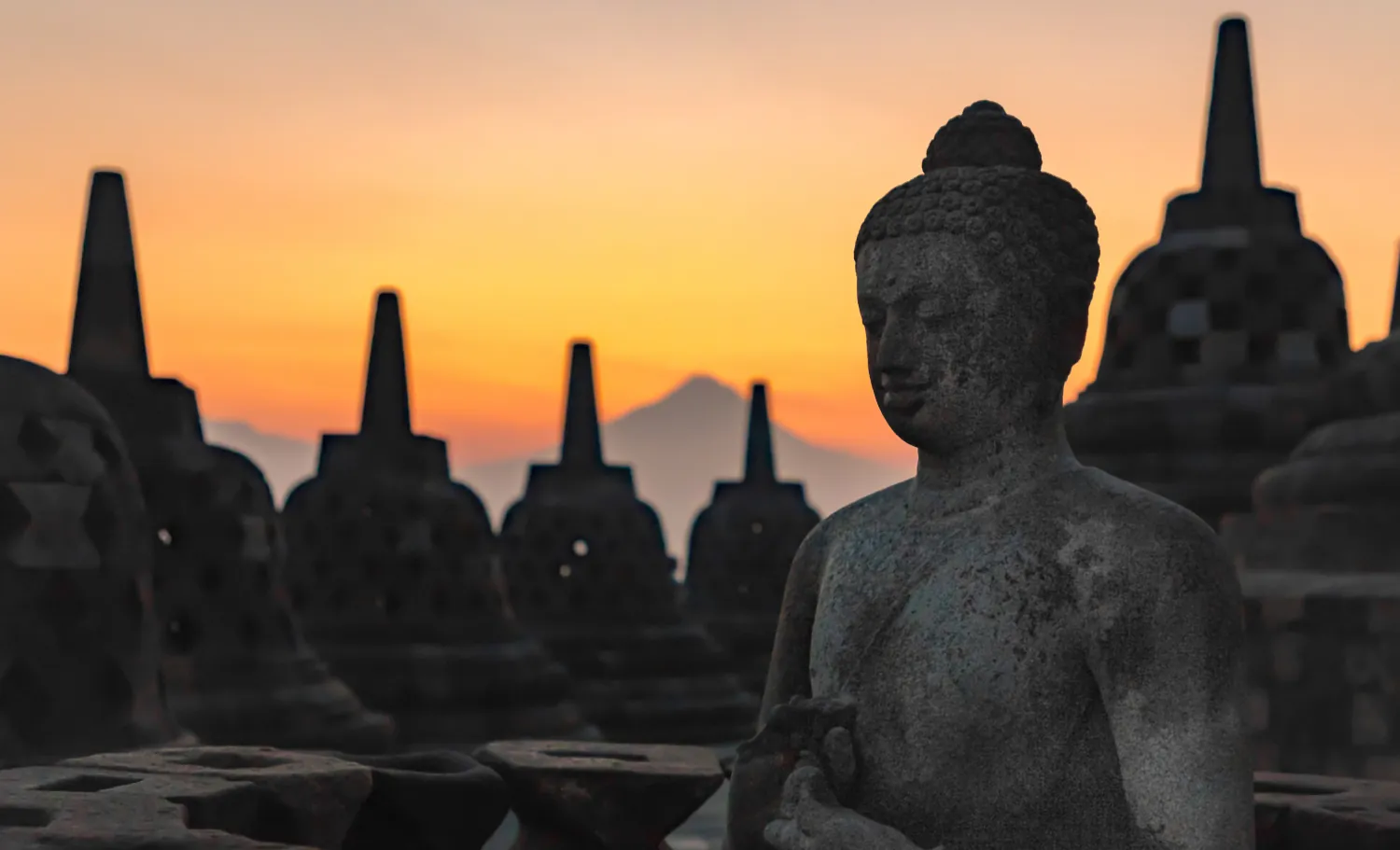 Templo de Borobudur en Java, Indonesia