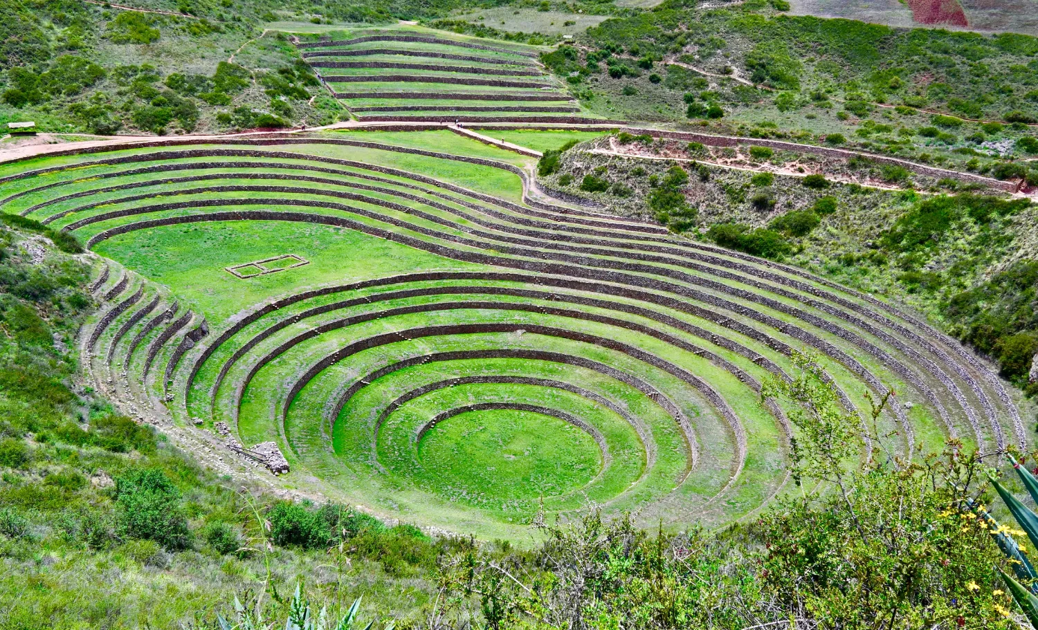 Terrazas de Moray en el Valle Sagrado de Perú